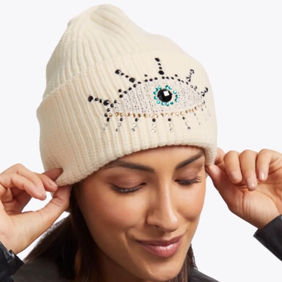 KURT GEIGER LONDON EVIL EYE BEANIE NWT - Picture 1 of 13